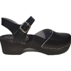 AM-Toffeln 414 Clog Sandals in Black