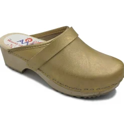 AM-Toffeln Swedish Style Clogs in Gold (100)