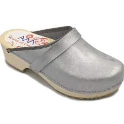 AM-Toffeln Swedish Style Clogs in Silver (100)