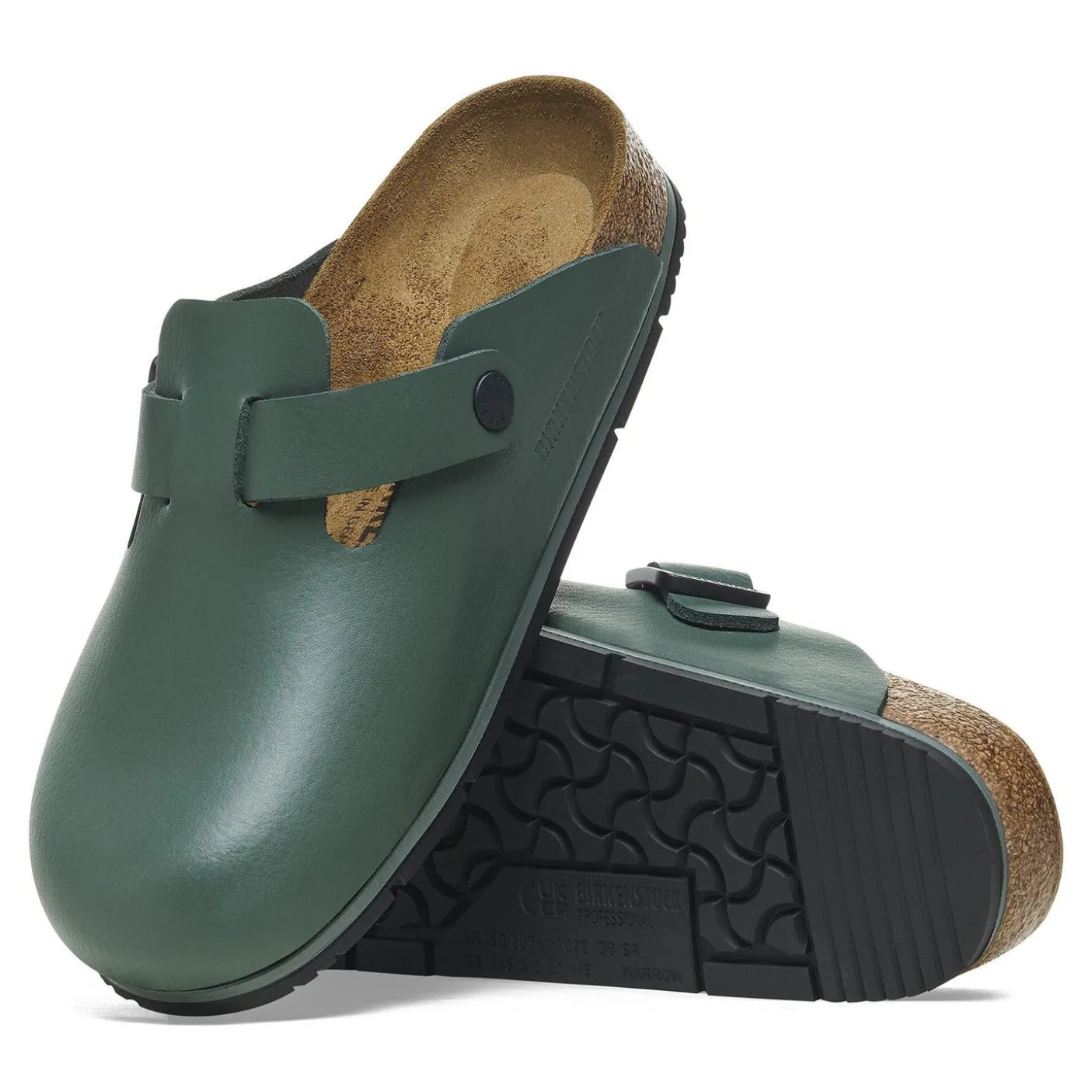 Birkenstock Boston PRO Natural Leather in Thyme (1026081)