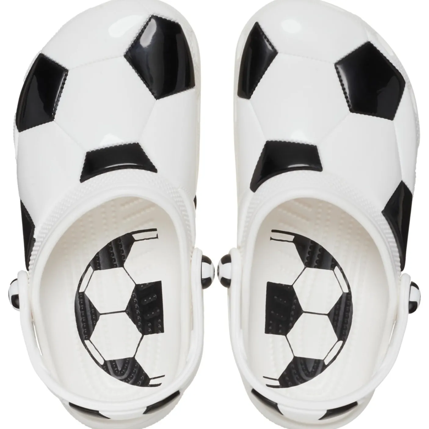 Crocs Classic Football Soccer Kids Clog (210157) - White/Black