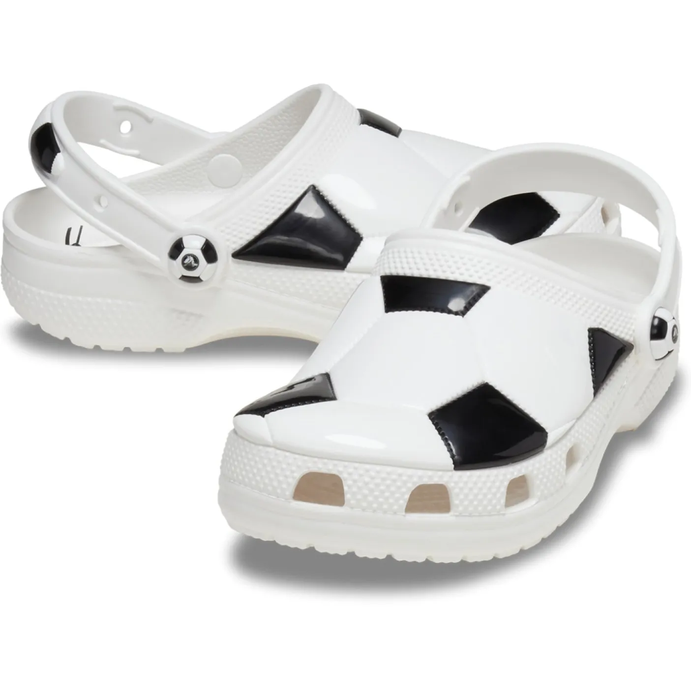Crocs Classic Football Soccer Kids Clog (210157) - White/Black