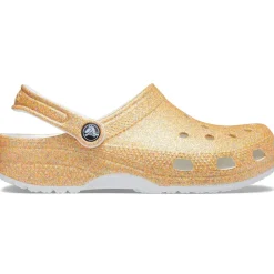 Crocs Classic Glitter Clogs (205942) - Orange Sorbet