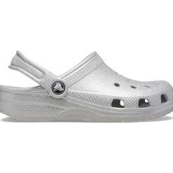 Crocs Classic Glitter Kids Clogs (206993) - Silver Glitter