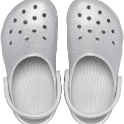 Crocs Classic Glitter Kids Clogs (206993) - Silver Glitter