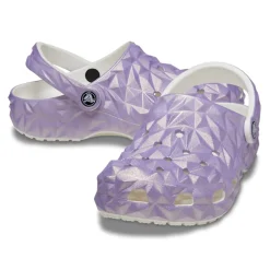 Crocs Classic Iridescent Geometric Clog (209841) - White (Lilac)