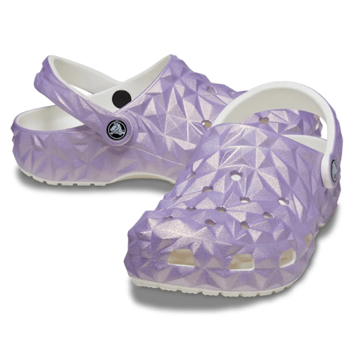 Crocs Classic Iridescent Geometric Clog (209841) - White (Lilac)