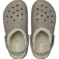 Crocs Classic Lined Kids Clogs (207010) - Mushroom/Bone