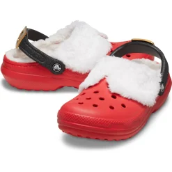 Crocs Classic Lined Santa Clog (210933) - Varsity Red/Multi