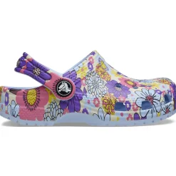 Crocs Classic Retro Floral Toddlers Clogs (209069) - Blue Calcite/Multi