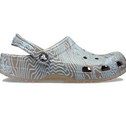 Crocs Classic Topographic Clog (208263) - Khaki/Multi
