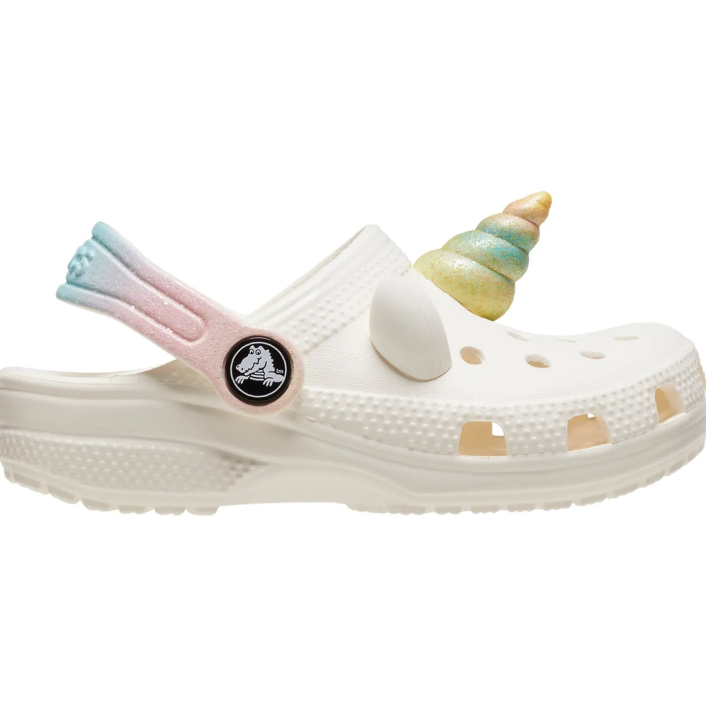Crocs I AM Rainbow Unicorn Horn Toddlers Clogs (209701) - Chalk
