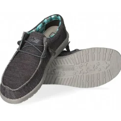 Hey Dude Wally Sox Textile (40019) - Charcoal