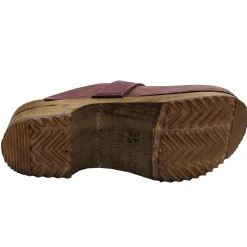 Sanita Big Buckle Danish Clogs in Aubergine (453062)