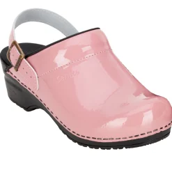 Sanita Freya Patent Flexible Clogs in Rose (457548)
