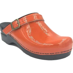 Sanita Freya Patent Flexible Clogs in Orange (457548)
