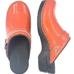 Sanita Freya Patent Flexible Clogs in Orange (457548)