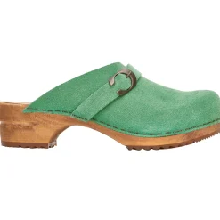 Sanita Hedi Danish Suede Clogs in Mint (457190)
