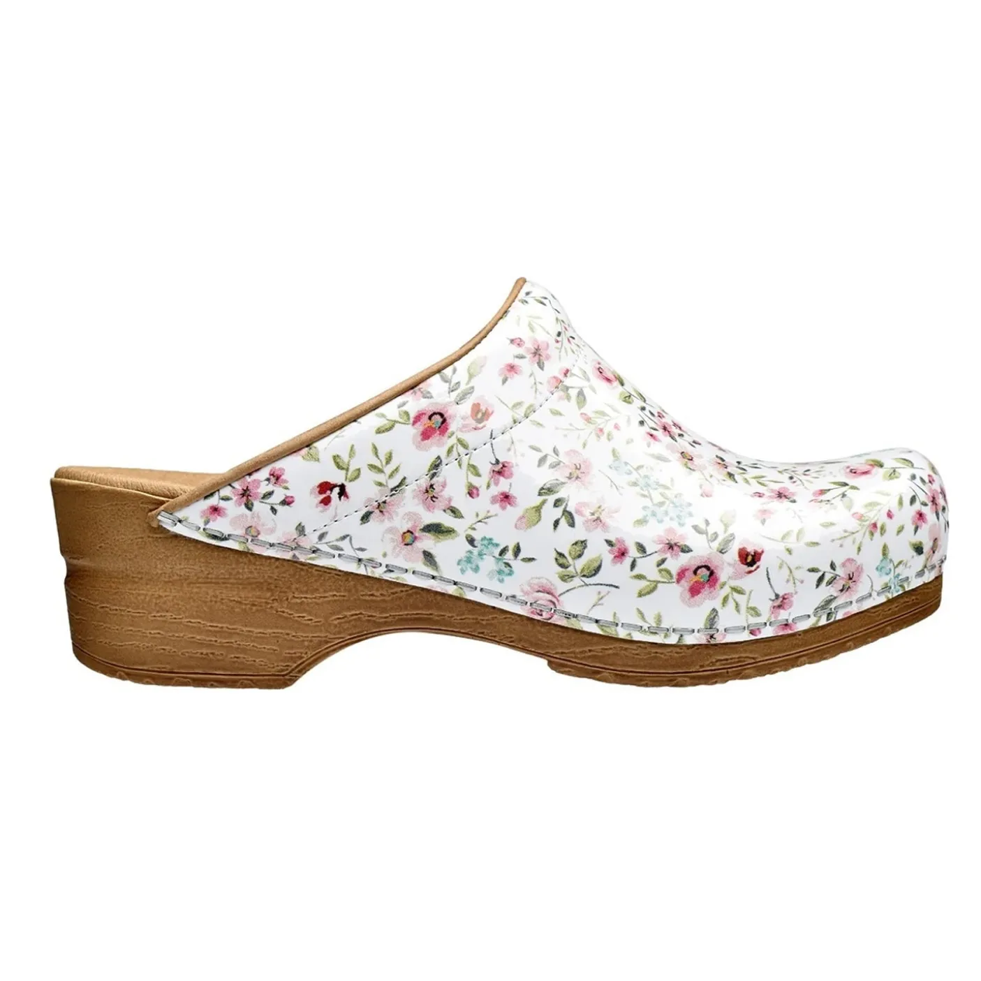 Sanita Illo Sixties Style Clogs in White (477647)