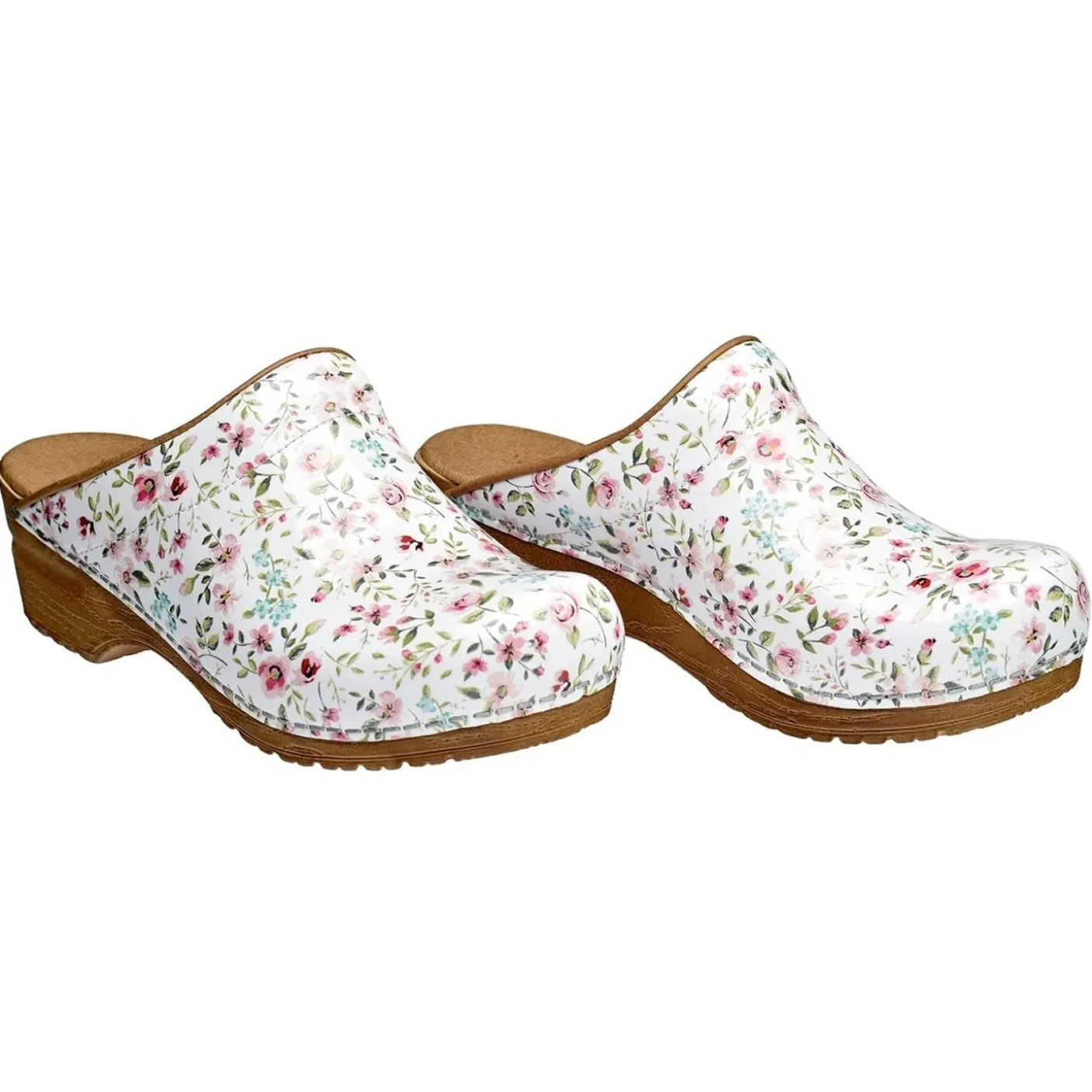Sanita Illo Sixties Style Clogs in White (477647)