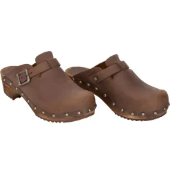 Sanita Kristel Traditional Clogs in Antique Brown (455205)