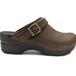 Sanita Morse Oiled Danish Clogs in Antique Brown (1200038)