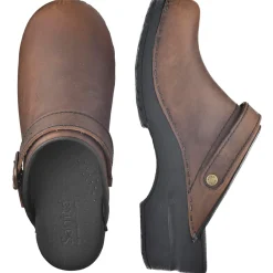 Sanita Morse Oiled Danish Clogs in Antique Brown (1200038)