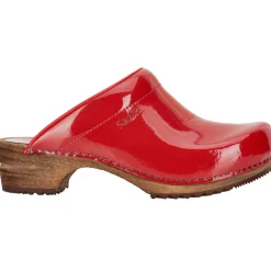 Sanita Retro Patent Danish Clogs in Red (457012)