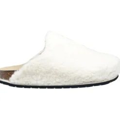 Sanita Saalbach Furry Clog Slippers in Off-White (480091)