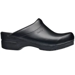 Sanita Sonja PU Smooth Clogs in Black (1500047)